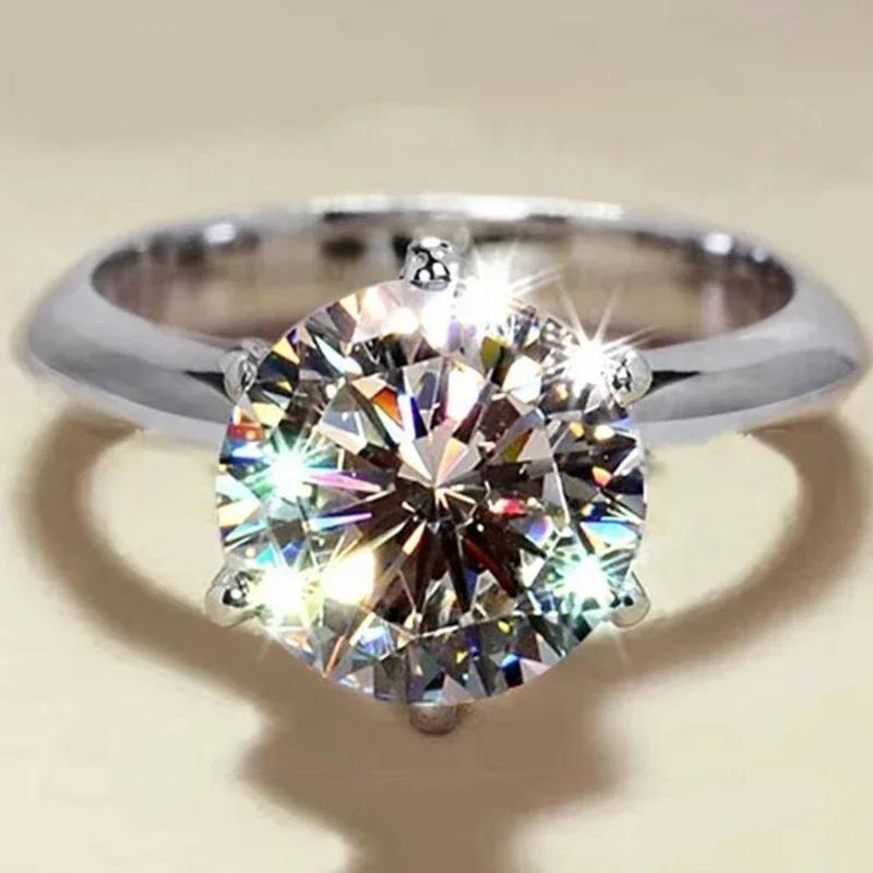 Moissanit Solitär Ring aus 925er Sterlingsilber