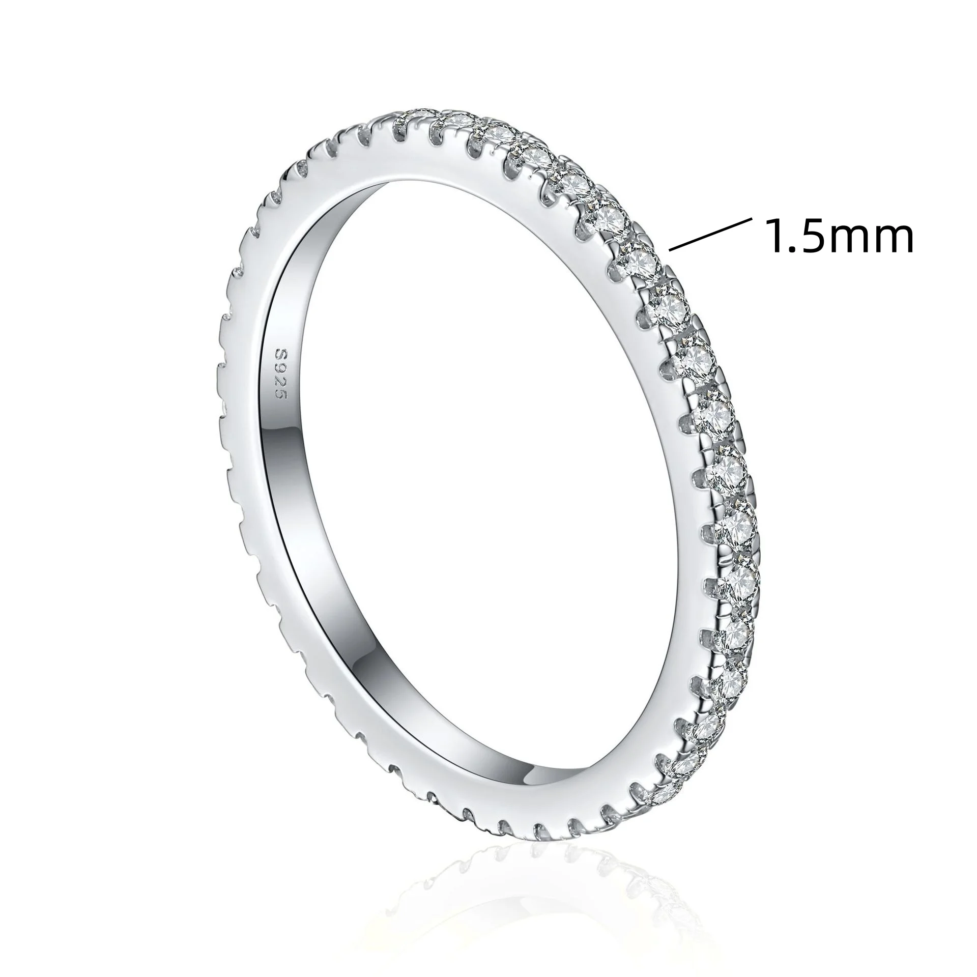 D VVS1 Full Moissanite Ring 925 Sterling Silver Exquisite for Women Wedding Jewelry Engagement Imitation Diamond Fashion Gifts D VVS1 Full Moissanite Ring 925 Sterling Silver Exquisite for Women Wedding Jewelry Engagement Imitation Diamond Fashion Gifts